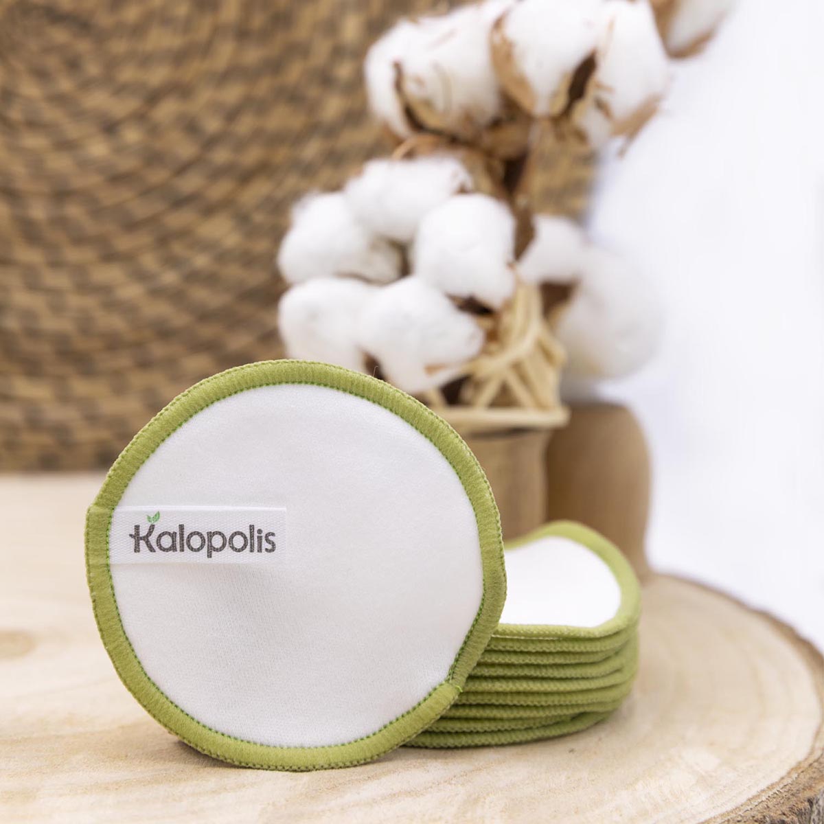 Discos desmaquillantes reutilizables de algodón - Kalopolis